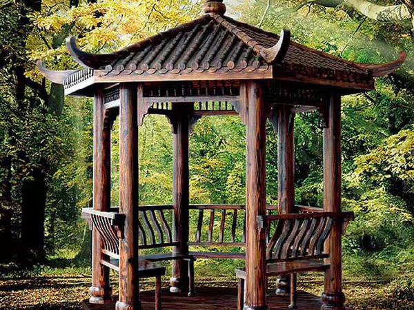 防腐木凉亭