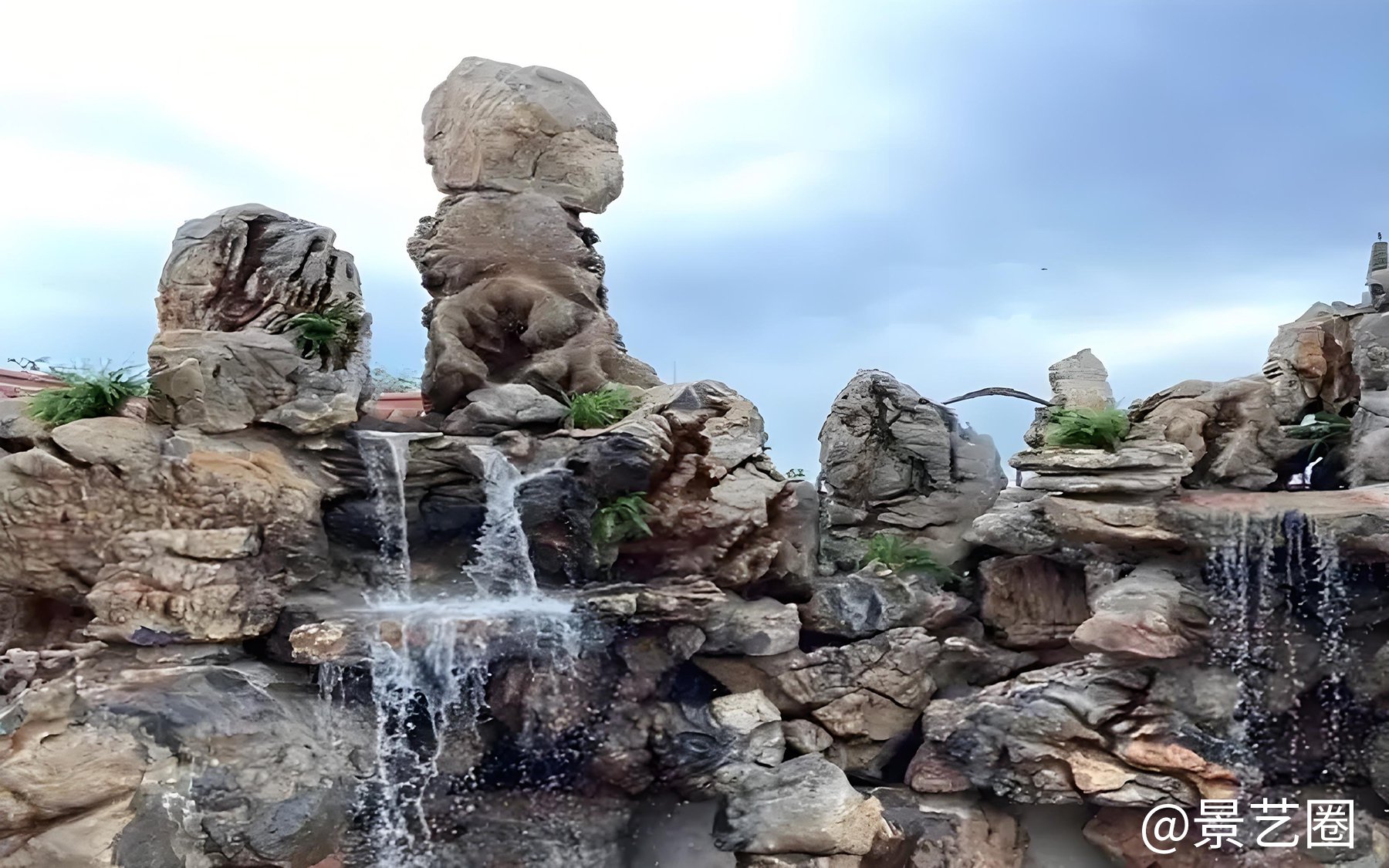 龟纹石假山制作